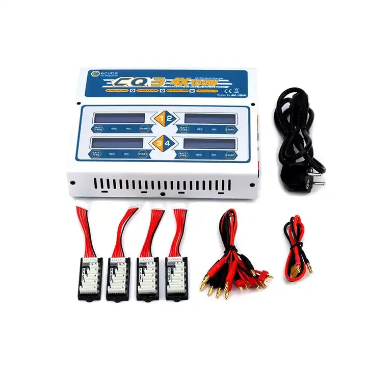 EV-PEAK CQ3 4X100W AC/DC充電器 EV-Peak CQ3 AC/DC Smart Charger for Drones - 4x 100W LiPo & NiMH