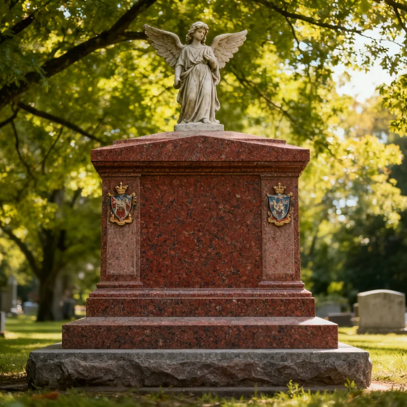 សិលាសំណង់អនុស្សាវរីយ៍ពណ៌ក្រហមឥណ្ឌា ទំនើប រួមជាមួយការធានារយៈពេល 1 ឆ្នាំសម្រាប់អនុស្សាវរីយ៍ក្នុងទីផ្សារ