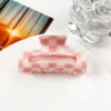 Quadretto rosa e bianco lungo 8 cm
