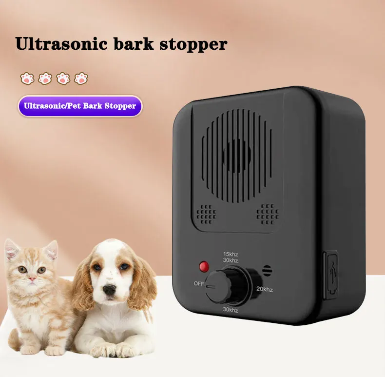 Multifunctional ultrasonic dog repeller Pet dog training bark stopper Dog barking sound wave bark stopper Alibaba