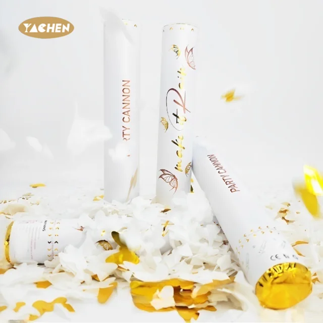 YACHEN New Birthday Wedding Events Party Decoration Supplies Biodegradable Butterfly Paper Confetti Cannon Party Poppers