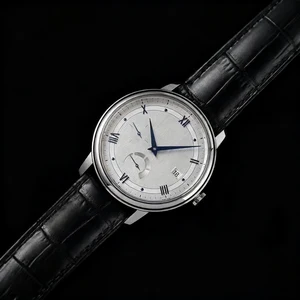 New 2026 Hot Selling Stainless Steel case Mechanical Watch Genuine Leather Strap Calendar Waterproof Business Casual Men's Watch