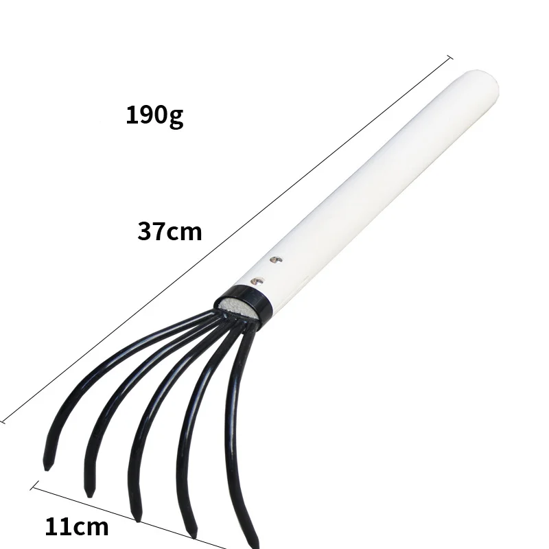 5-tine Ninja With Mesh Net Clam Fork Short Wooden Handle Ergonomic Non ...