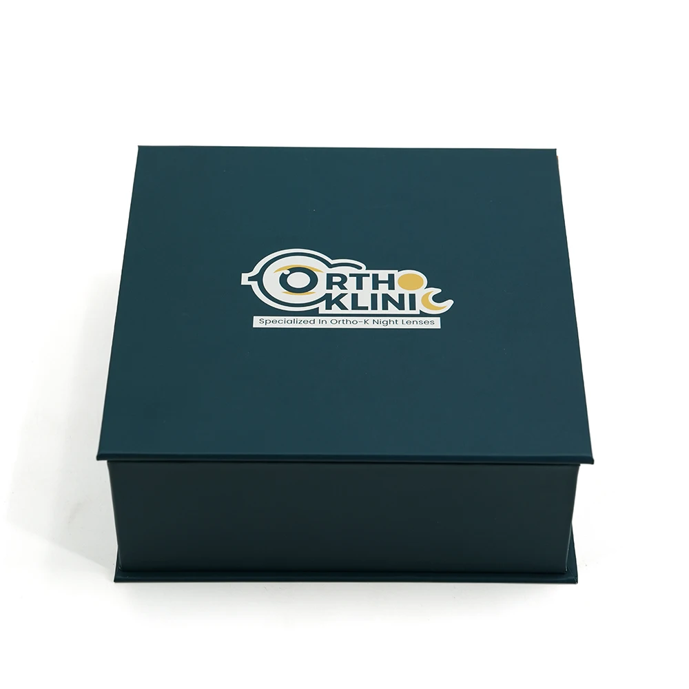 Personalized Book Type Rigid Optical Lens Box Packaging Paper Contact Lenses Case Packing Boxes with Mirror