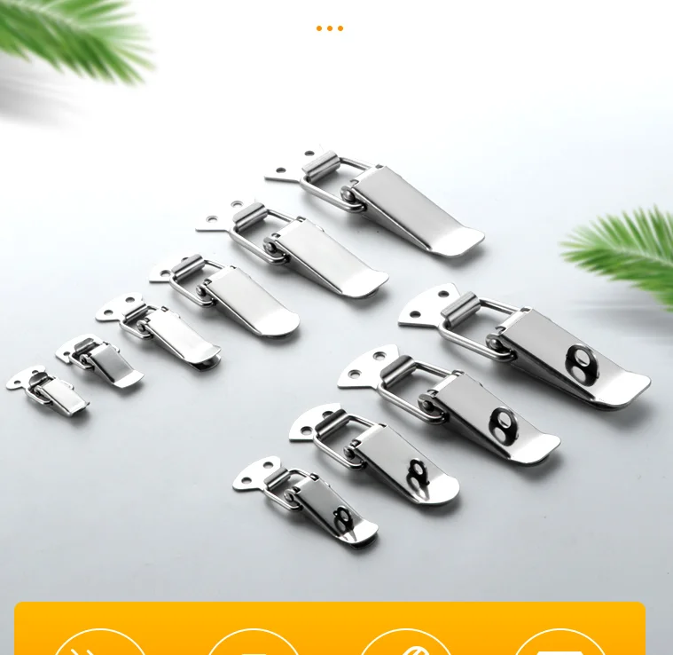 Stainless Steel Spring Loaded Toggle Latch Catch Clamp Clip Toolbox Latch Stainless Steel Hasp Spring Loaded Toggle Latch Clamp