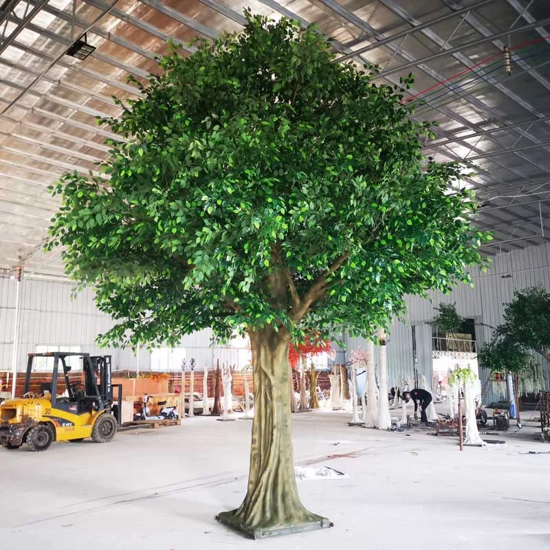 Wholesale White Ficus Leaf Tree Artificial Plants of Leaves Fake Ficus Microcarpa Custom Ficus Microcarpa Bonsai Trees