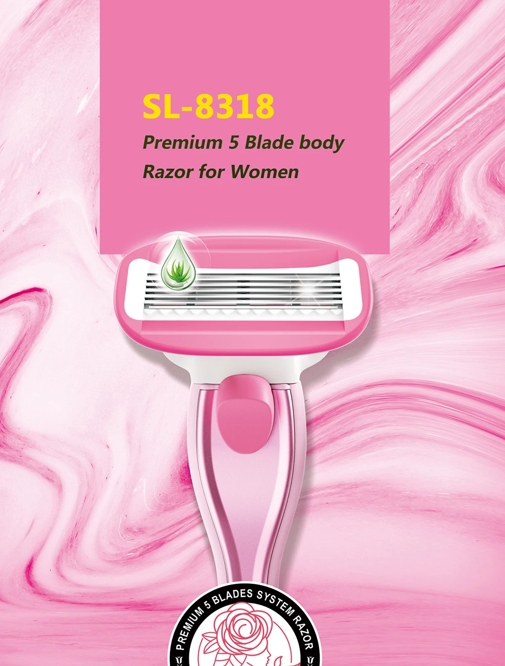 China Customized Lady Body Underarm Shaving Razor with