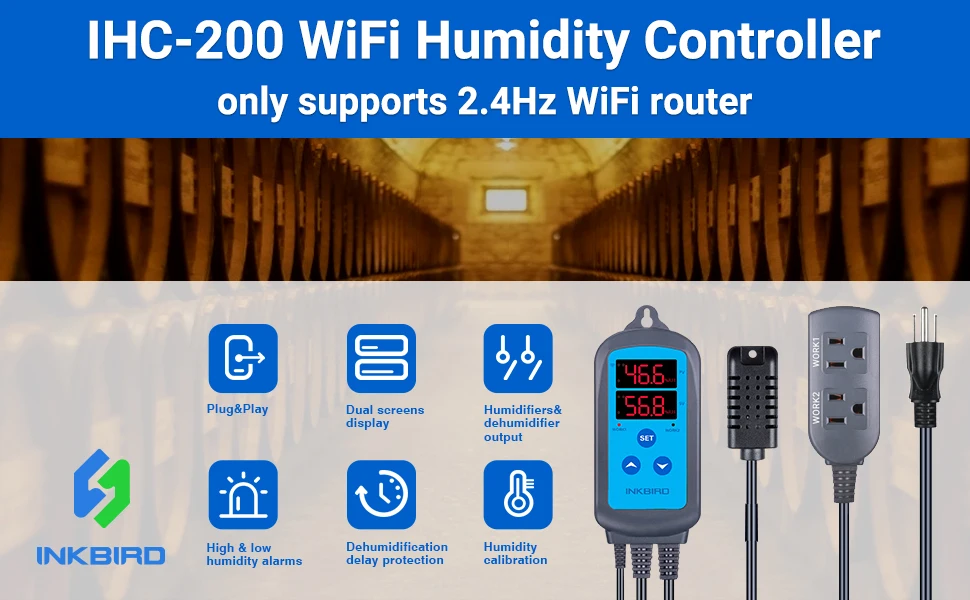 inkbird ihc-200 wifi greenhouse humidity controller