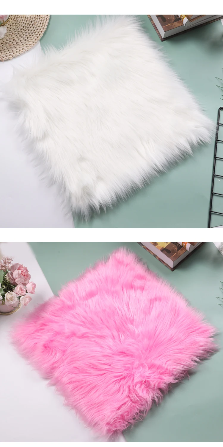 Soft Fur Table Mat Salon Photo Background Nail Tool