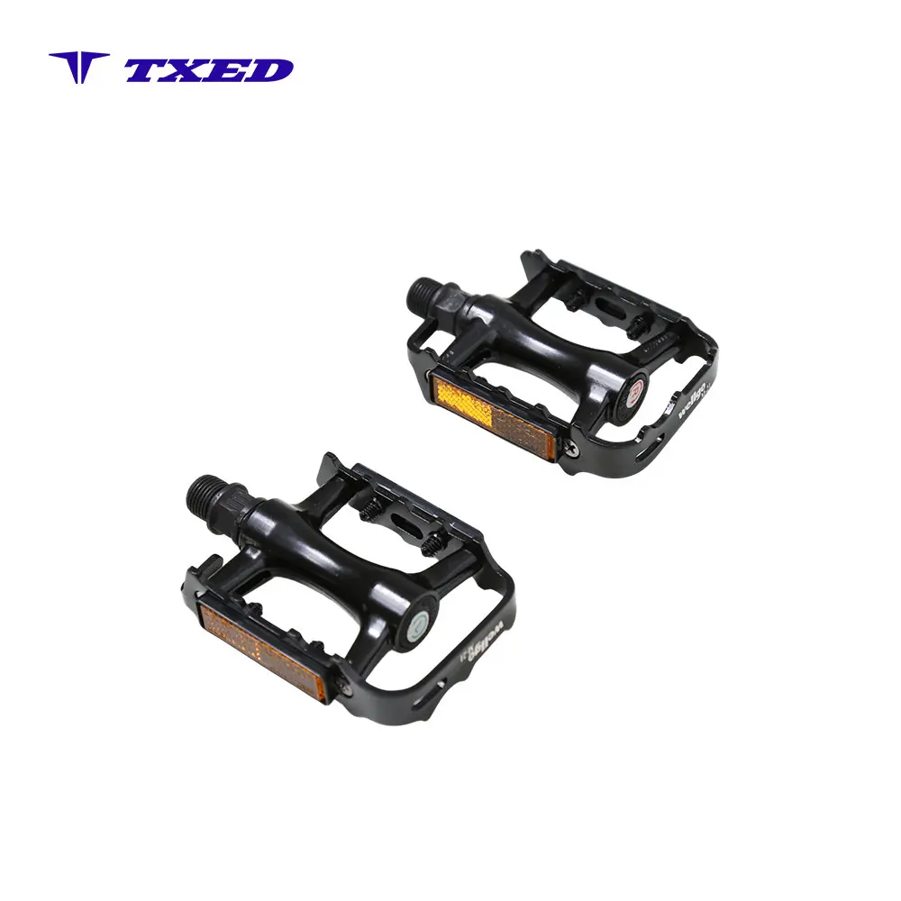 Wellgo M21 Electric Bike Aluminum Pedals 9/16" Ball-Bearing with Reflector and Anti-Slip Durable & Safety for City Bicycle