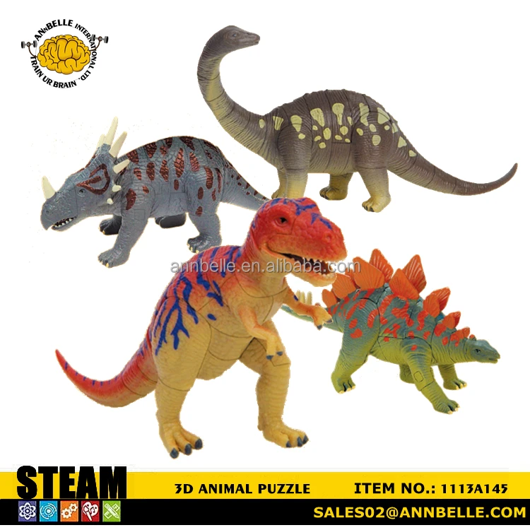 Paper Dinosaur 3D Puzzle Toys Jurassic Dino World Tyrannosaurus  Velociraptor Children Intelligence Assembling Brain Game Toys - AliExpress