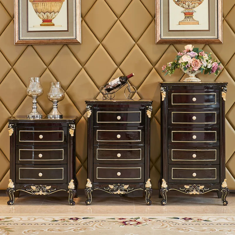 New European solid wood chest drawers
