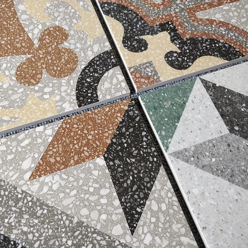 Pattern Terrazzo Tile Home 250x250 Non-skid Floor Aisle Geometric Tile Wholesale