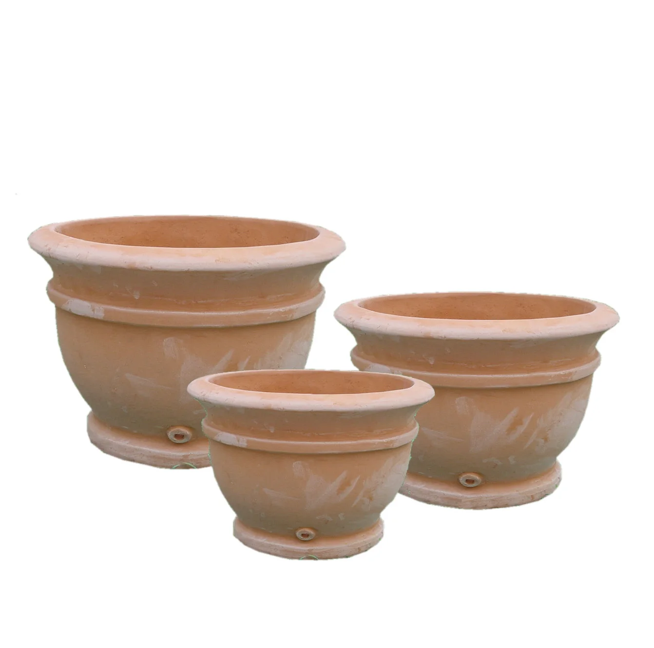 Wholesale Terracotta Flower Pots Kit Europe Design Style Pottery Planter for Home Nursery Room Floor or Shopping Mall Use