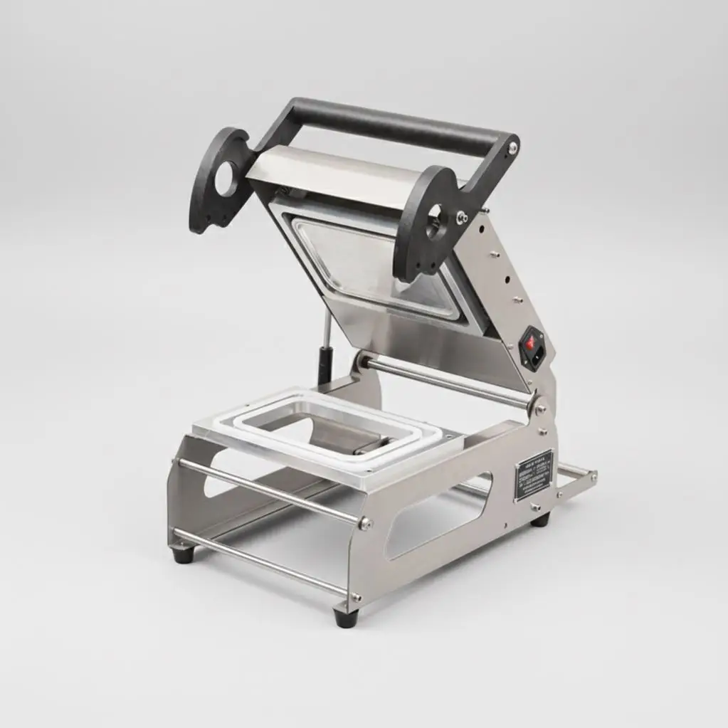 TEBAK  Manual Pallet Sealing Machine, Heat-sealing Plastic Packaging Machine, Vacuum Preservation Lunch Box Packaging Machine