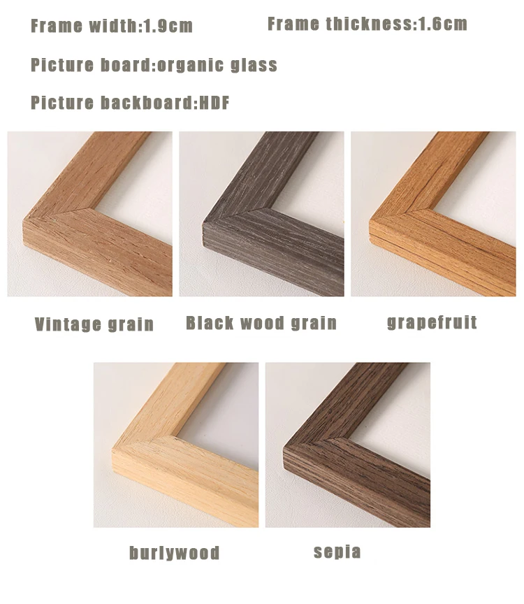 8x10 Oak Pictures Wood Frame For Photo Poster Picture Wall Square A4 ...