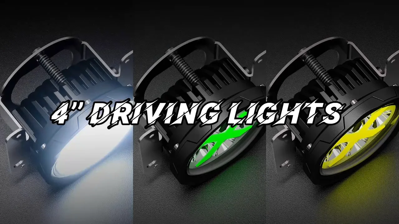 AURORA 特許取得済オフロード LED ワークライト RGB バックグラウンド