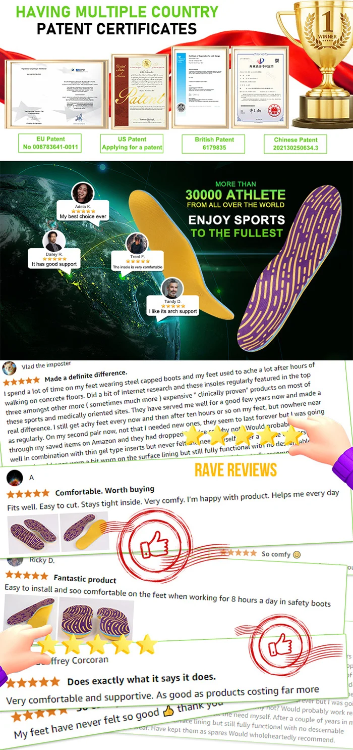product joghn eva factory arch support orthopedic support insoles for high arches palmilhas corretivas foot corrector insole orthotic-10