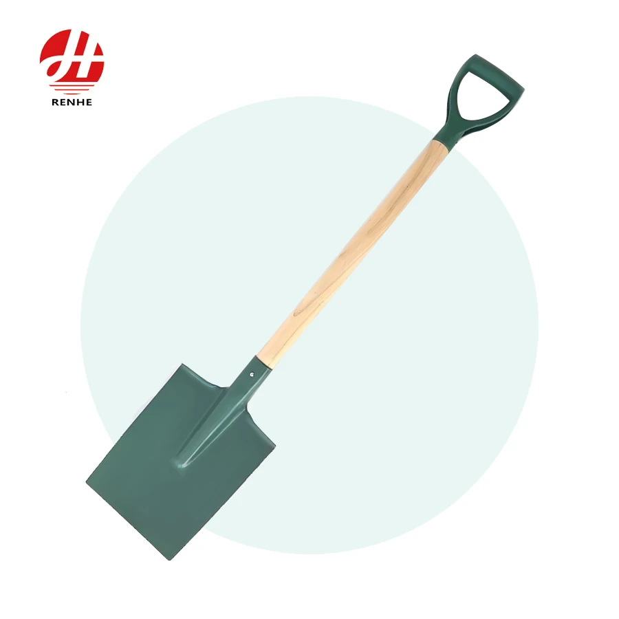 Factory Direct  Steel 	 Agricultural Tools  Farm   Garden Spade Shovel Head with Wood Handle