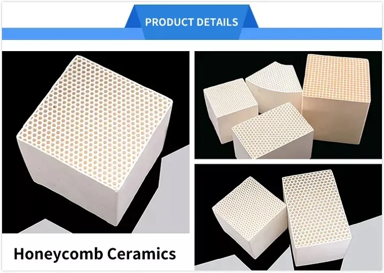 High Quality Cordierite Mullite Ceramic Honeycomb Filter Plates 25,40,50,60 Cell Honeycomb Ceramic Regenerator For Rto Rco