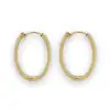 OVAL HOOP EARRINGS SQUARE TUBE 1X13X9mm PLAIN