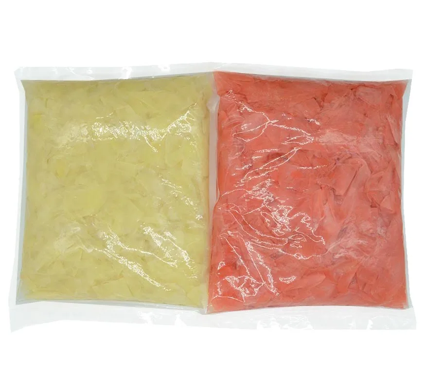 Wholesale Chinese Pickled Vegetables Commonly Used in Japanese Cuisine Kimchi Productionwithe and pink  Pickled Sushi Ginger
