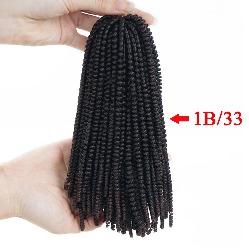 10"-22" Colorful Kinki Spring Twist, Ombre Kinky Nubian Twist Crochet Braids, Soft and Silky Darling Afro Kinky Twist Hair Braid