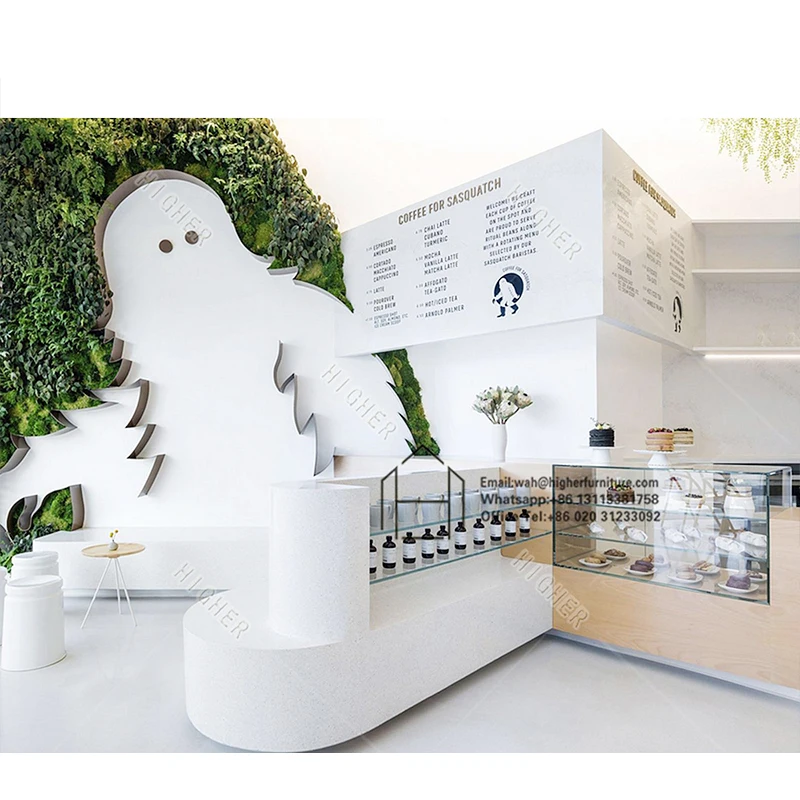 Fashion Design Coffee Juice Snack Sushi Fast Food Restaurant Home Bar Counter for Coffee Shop