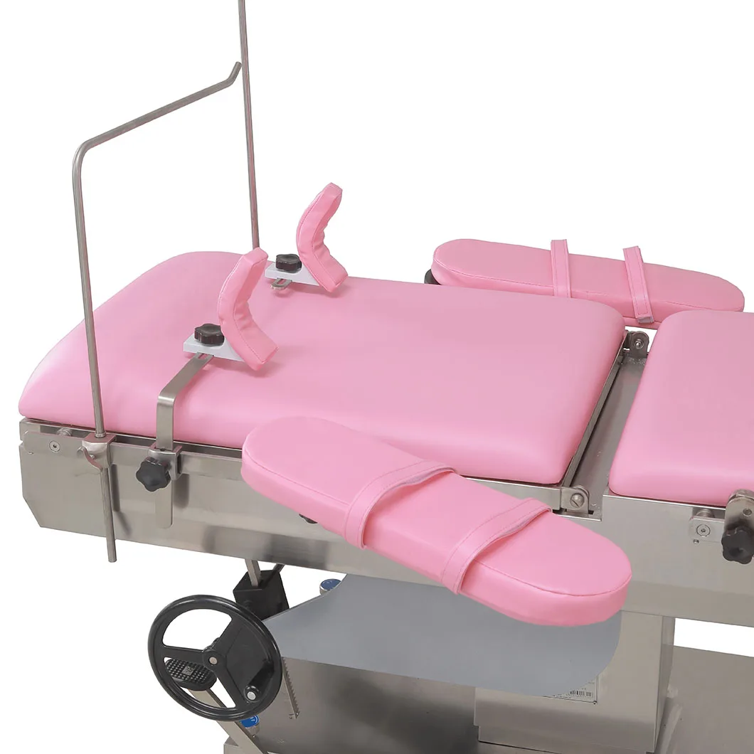 Stainless Steel Medical Manual Gynecology Labor Birthing Obstetric and Delivery Bed