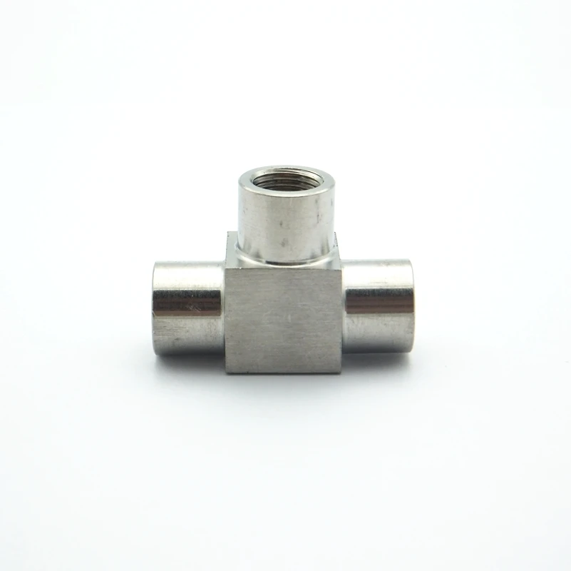 1/8" 1/4" 3/8" 1/2" 3/4" BSPT Male Thread Tee 3 Way SS304 Pipe Fitting Connector 
