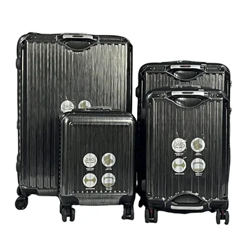 Classic ABS PC 4 pieces Double handle Suitcase Set Hard Shell  Anti-theft zipper luggage  Luggage Fashion Suitcase set
