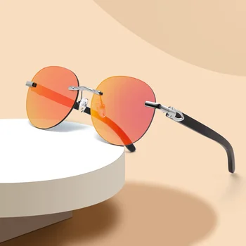 Hot selling wooden sunglasses 2024 bamboo unisex eyewear fashion custom mirror wood sunglasses for men