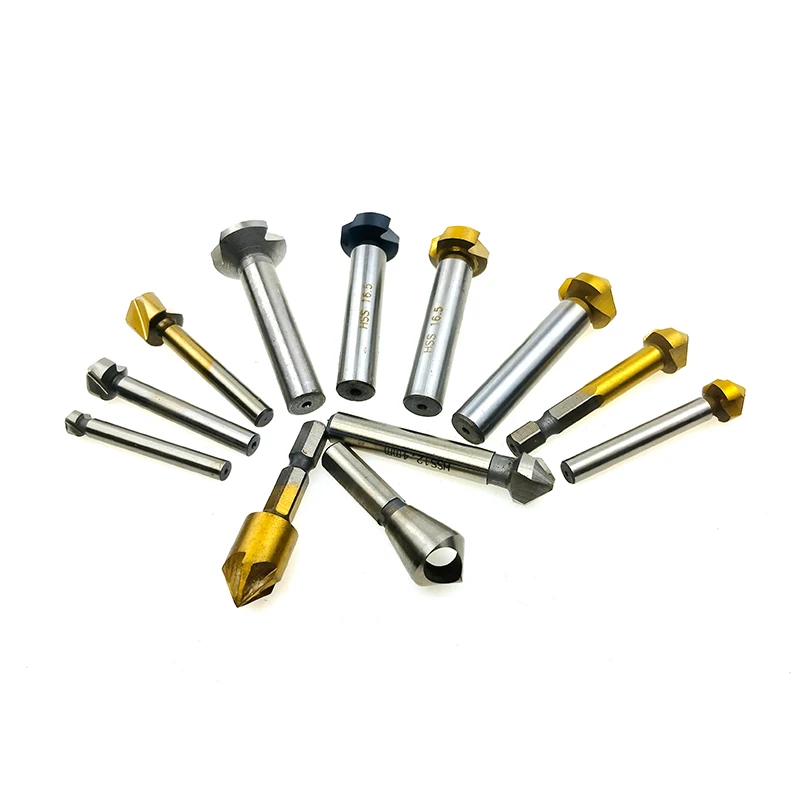DIN335C 90 Degree 1/3 Flutes HSS Chamfer Metal Countersink Drill Bit for Chamfering and Deburring and Counter Sink 11