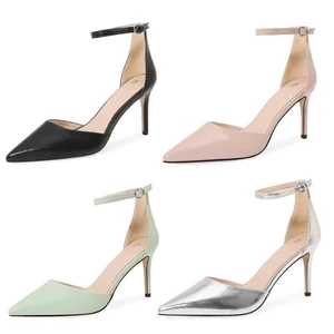 ODM OEM Summer 2026 Women High Heel Shoes Pointed Toe Hollow Fashion Minimalist Strap 85cm Comfortable Stiletto