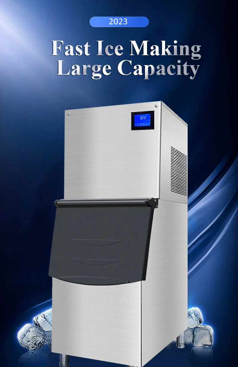 500kg 1000kg Refrigeration Equipment Fresh Water Industrial Ice Cube