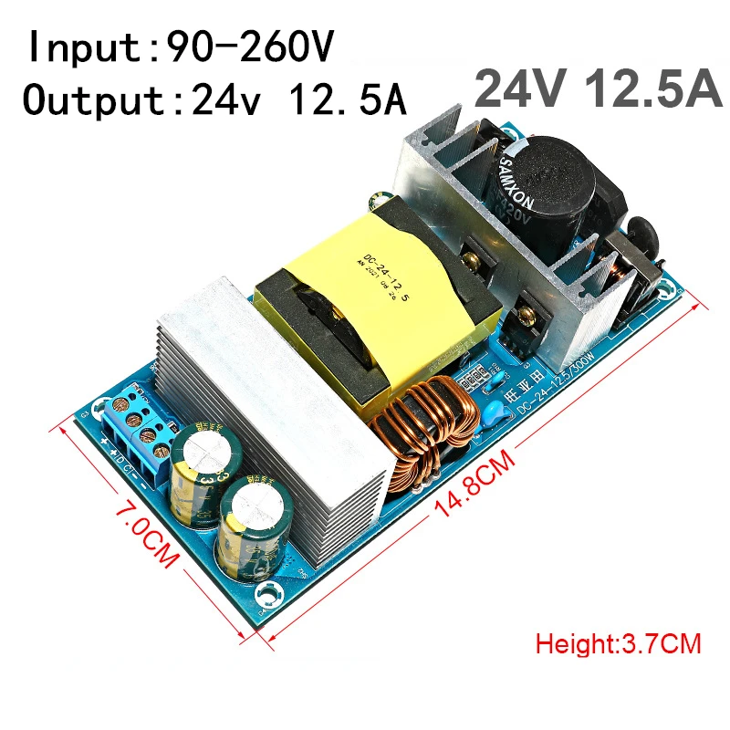 工業用300Wスイッチング電源ボードDC-24V-12.5 24V 12.5A AC-DC