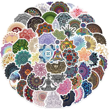 50-Pack Waterproof Vinyl Stickers – Mandala Boho Designs For Laptop, Phone, Luggage & More 7 thumbnail image