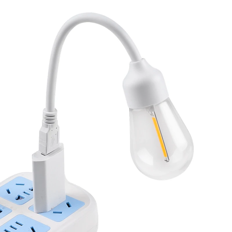 New USB Mini Bulb USB Direct Charge Tungsten Light Warm Yellow Working Night Reading Light Work LED Light