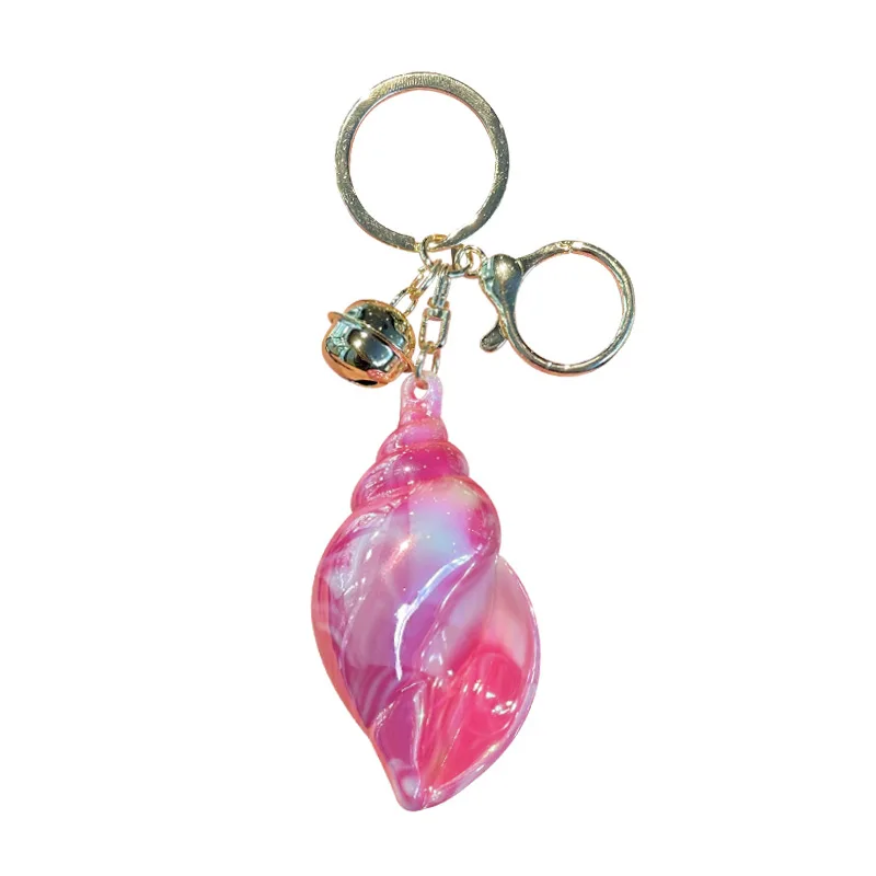 Acrylic Rainbow Color Conch Key Chains - Wholesale Available