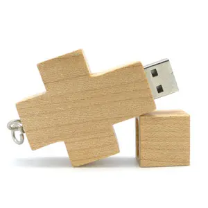Gitra High Quality USB Flash Drive Pendrive 4G 8G Cross Shape Wooden USB Sticks 16GB 32GB 64GB 128GB 256GB