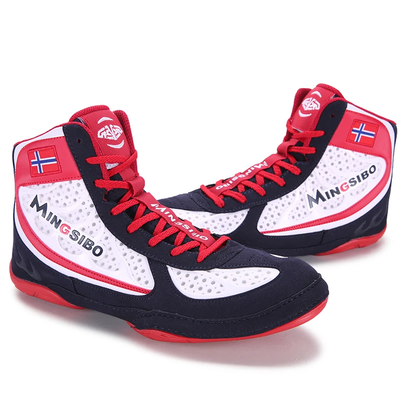2023 Mens Wrestling Boxing Shoes, Custom OEM, Red
