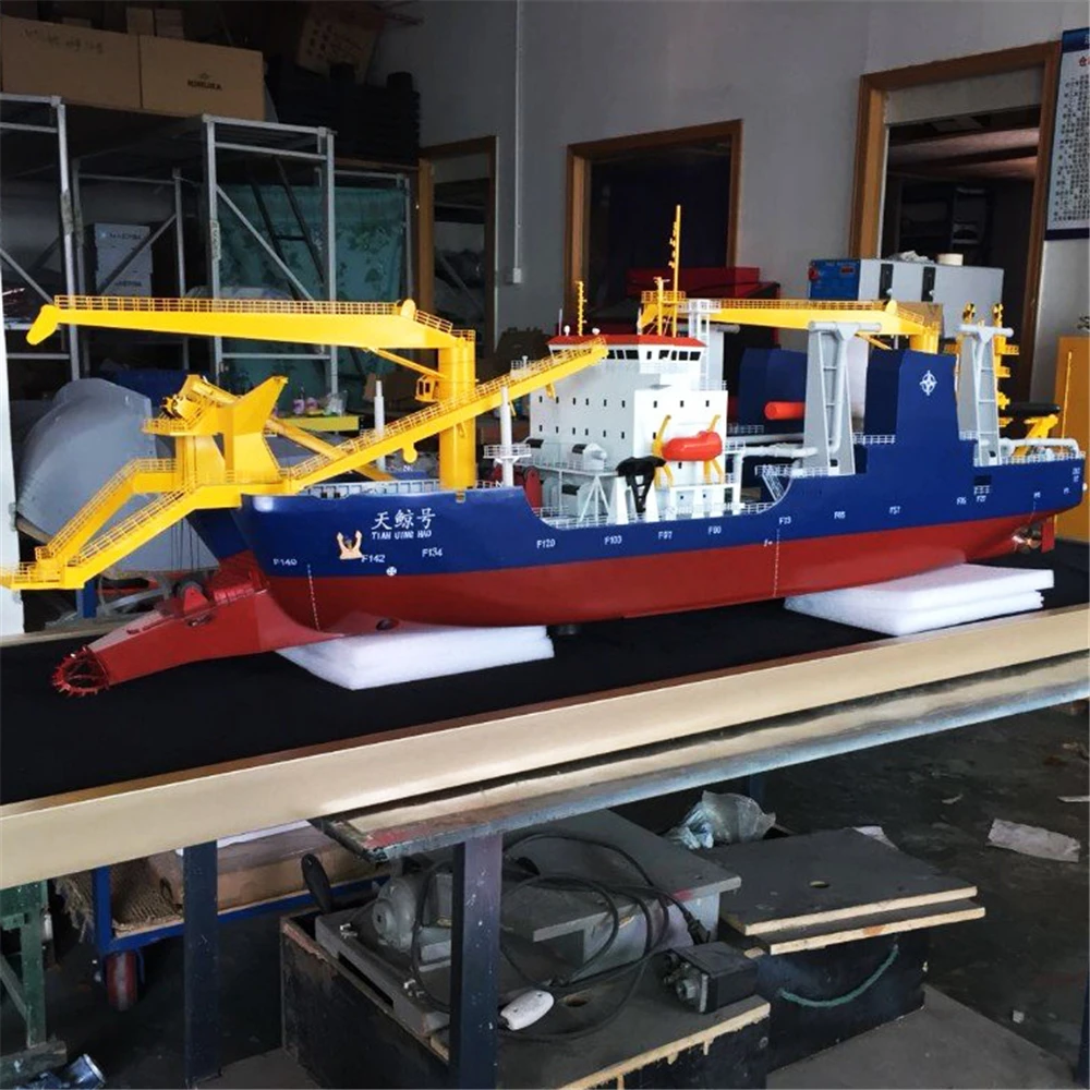 100cm The whale Dredger ship model Suction Dredge ship model Working ship model Almaz O.A.S shipmodel