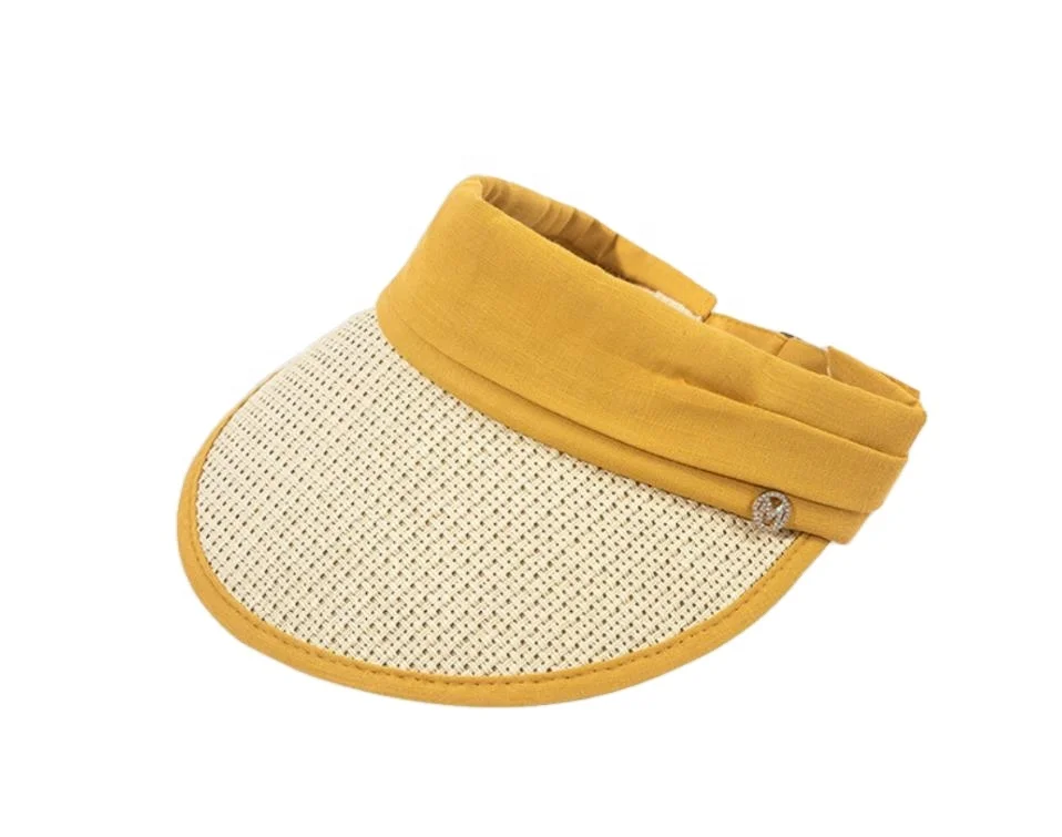 yellow sun visor hat