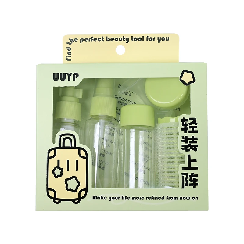 Cosmetic Travel Bottles Set Travel Size Containers Leak Proof Tubs Refillable Liquid Accessories with Hair Roller H82d4bbf4e5124a88b6cdde1888446c65a