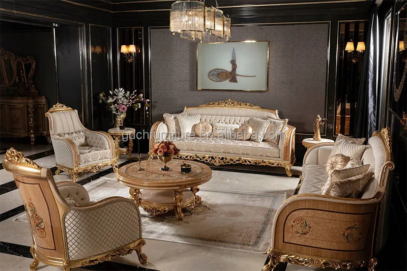 Royal European Style Sofa - Classic Living Room Furniture
