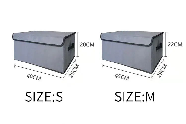 Multisizes Nonwoven Fabric Collapsible Closet Storage Organizer Folding Storage Bin With Lid