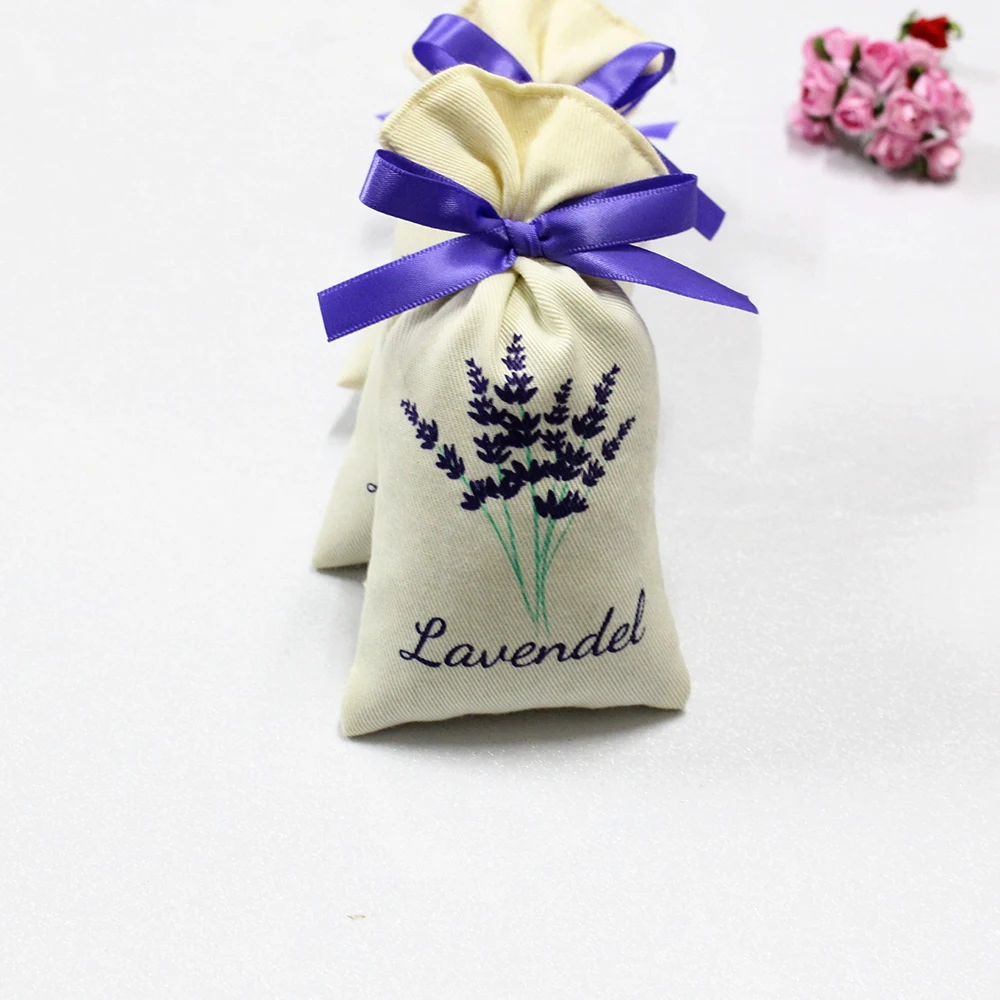 ODM/OEM Embroidered Drawstring Scented Sachet Twill Fabric Sachet Fragrance Air Freshener Bags