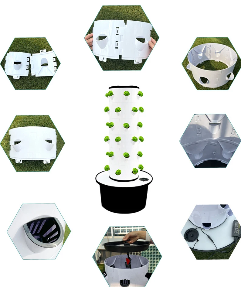 Vertical Garden Tower Hydroponic Aeroponics Towers Garden Systems - Buy ...