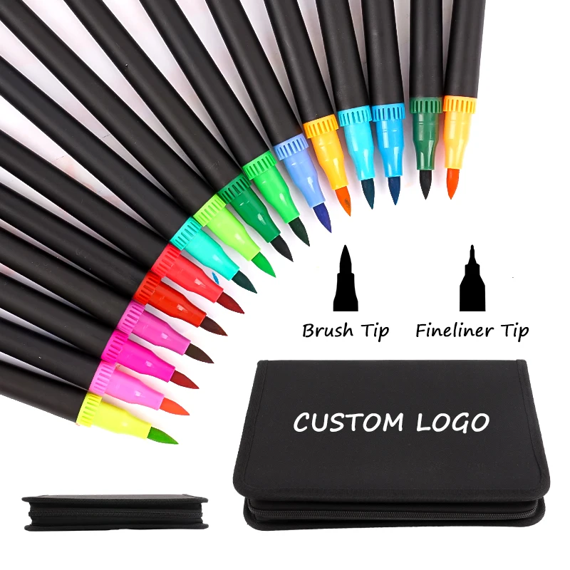 Dual Tip Watercolor Brush Pen Water Based Marker Art Marker Pen Set ...