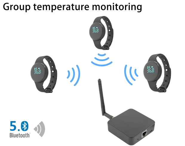 nordic nfr52832 ble5.0 wearable thermometer beacon